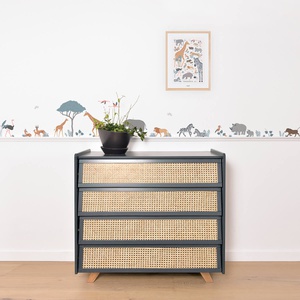 Planche De Stickers A3 (29,7X42Cm) - Girafe, Gazelle Et Flamands Lilipinso