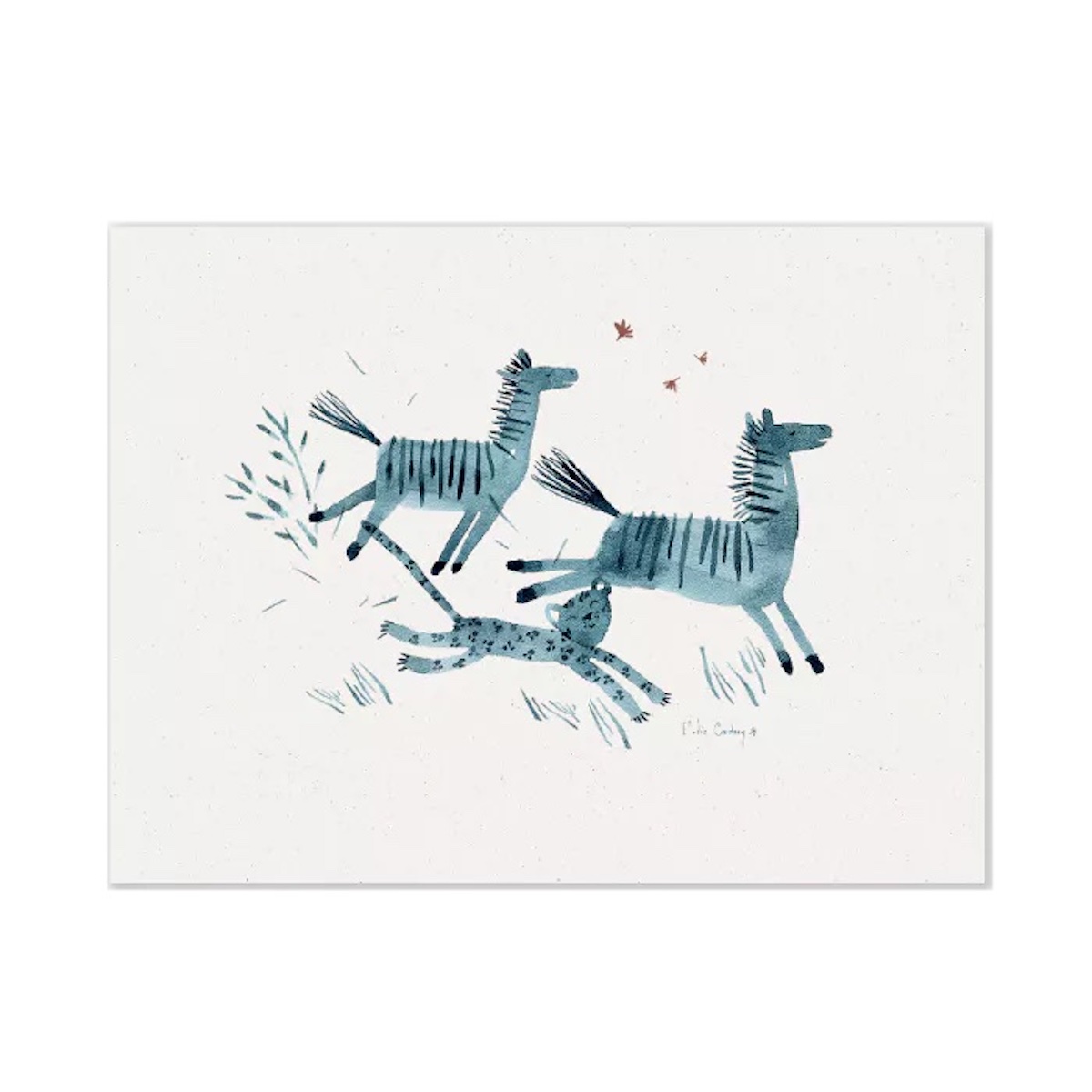 Poster Zebras 40x30cm SOUS MON BAOBAB Moulin Roty