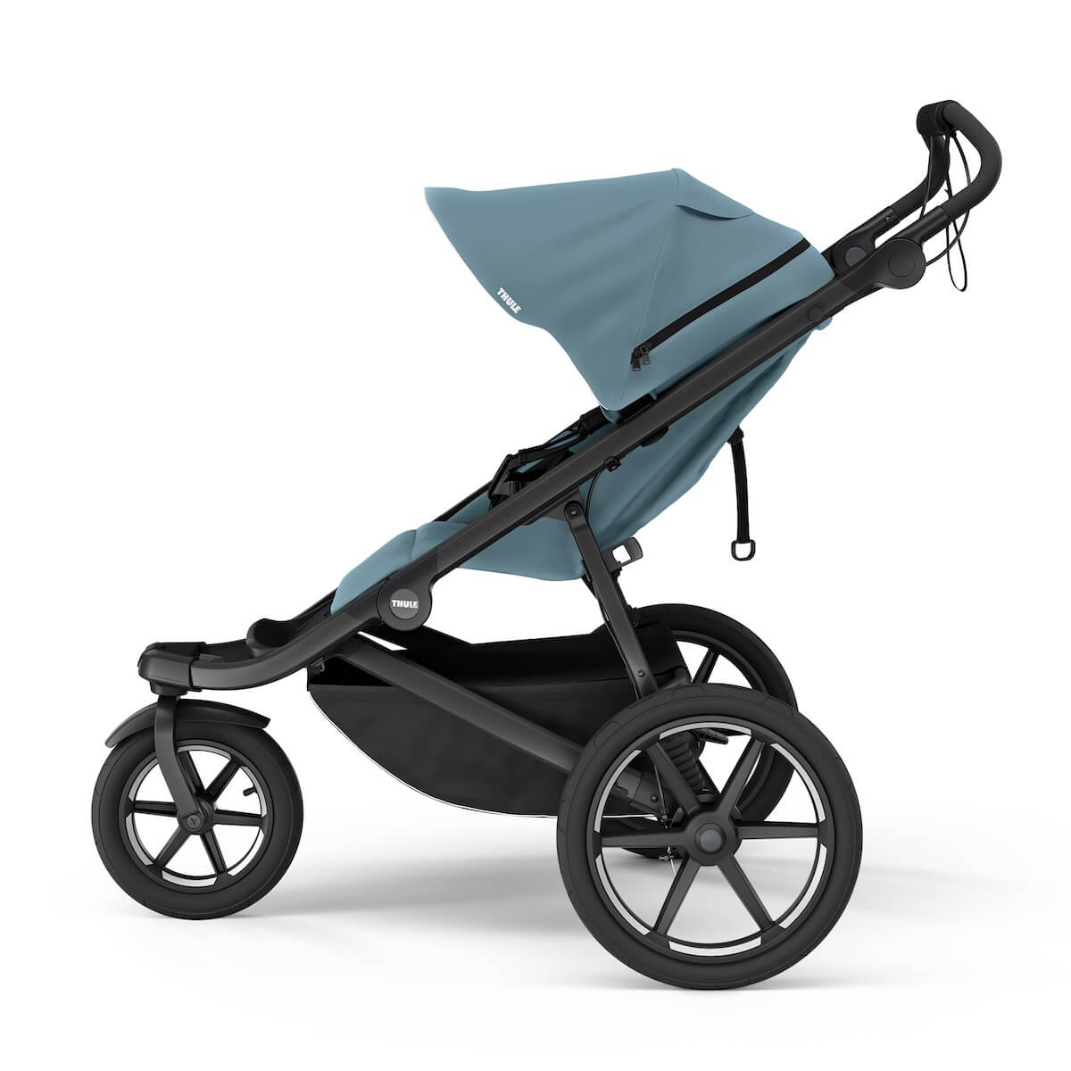 Poussette Urban Glide 3 Thule Mid Blue magnetic buckle