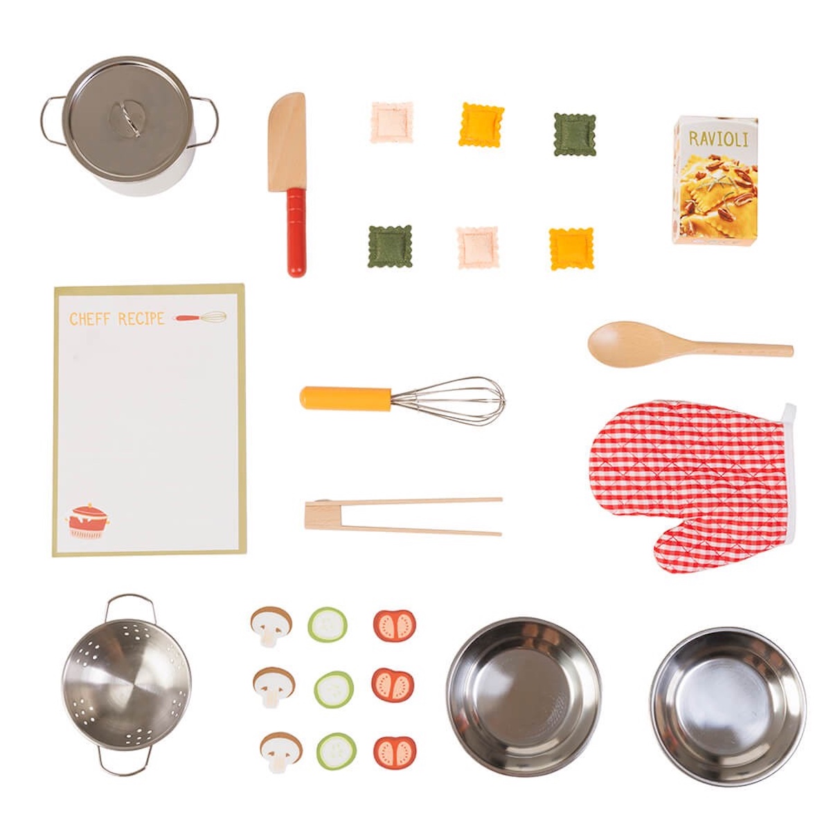 Professioneller Spielzeugkoffer mit 26 Koch-Accessoires Eurekakids