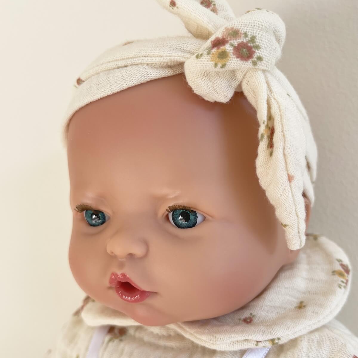 Puppe 36cm MARIA Bobble flowers pink