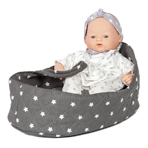 Puppen-tragetasche STARS grau 26cm