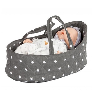 Puppen-tragetasche STARS grau 36cm