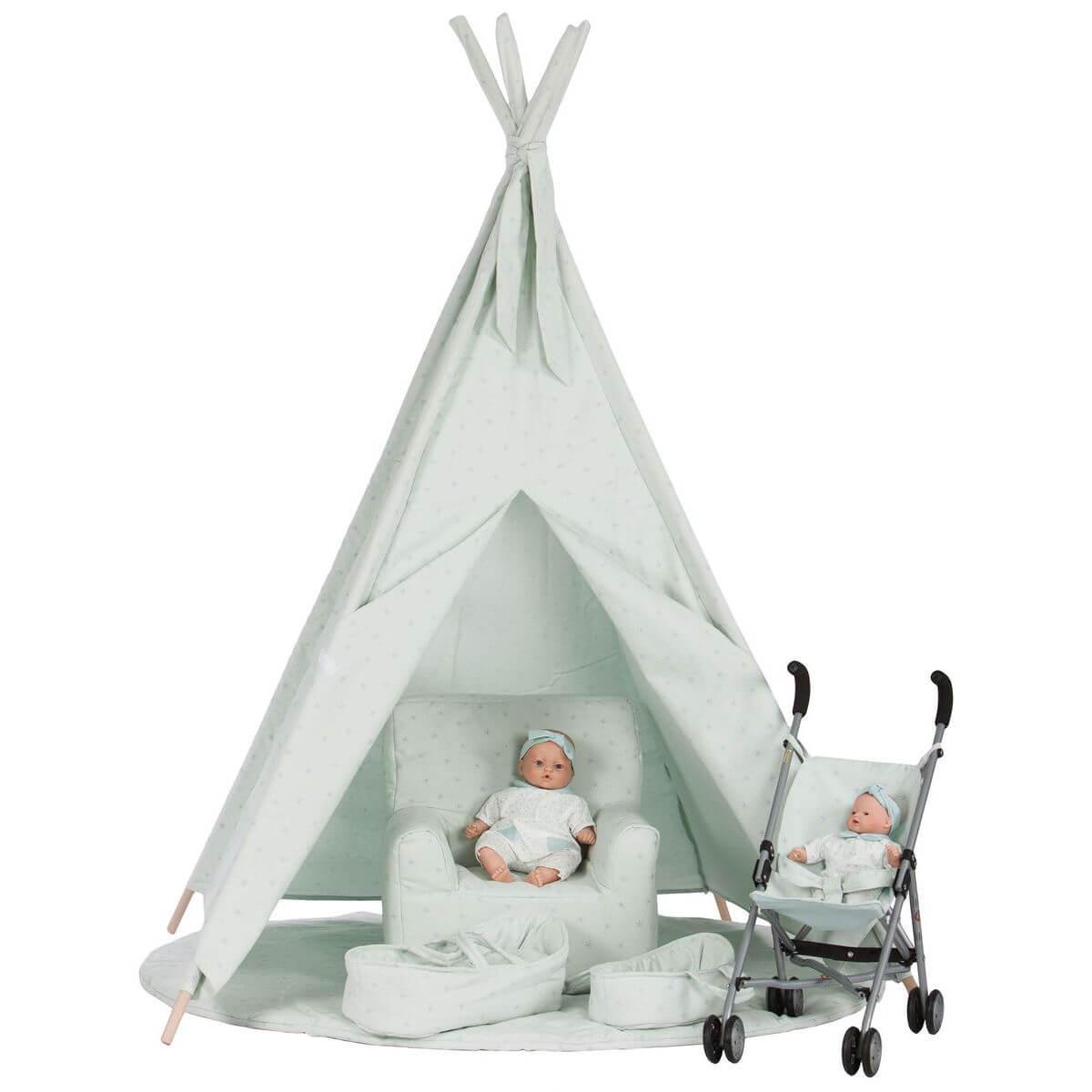 Puppen-tragetasche STARS grün 36cm