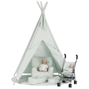 Puppen-tragetasche STARS grün 36cm