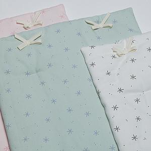 Puppenbettdecke und Kissen STARS rosa