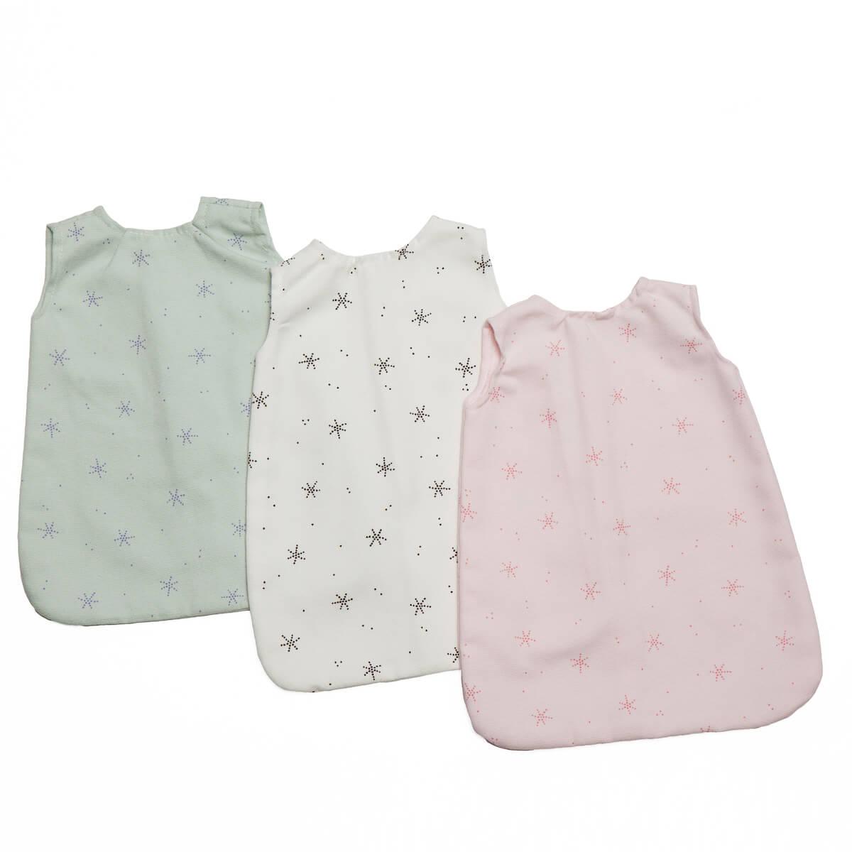Puppenschlafsack STARS weiß