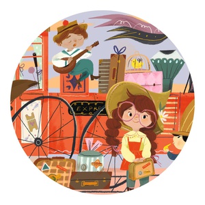 Puzz silhouette - Le voyage de Mia - 36 pcs Djeco