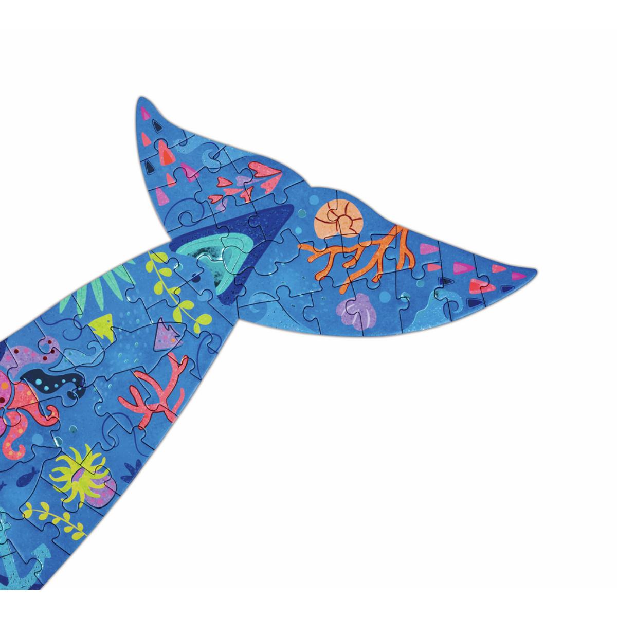 Puzzle de Suelo Brillante Ballena Hape