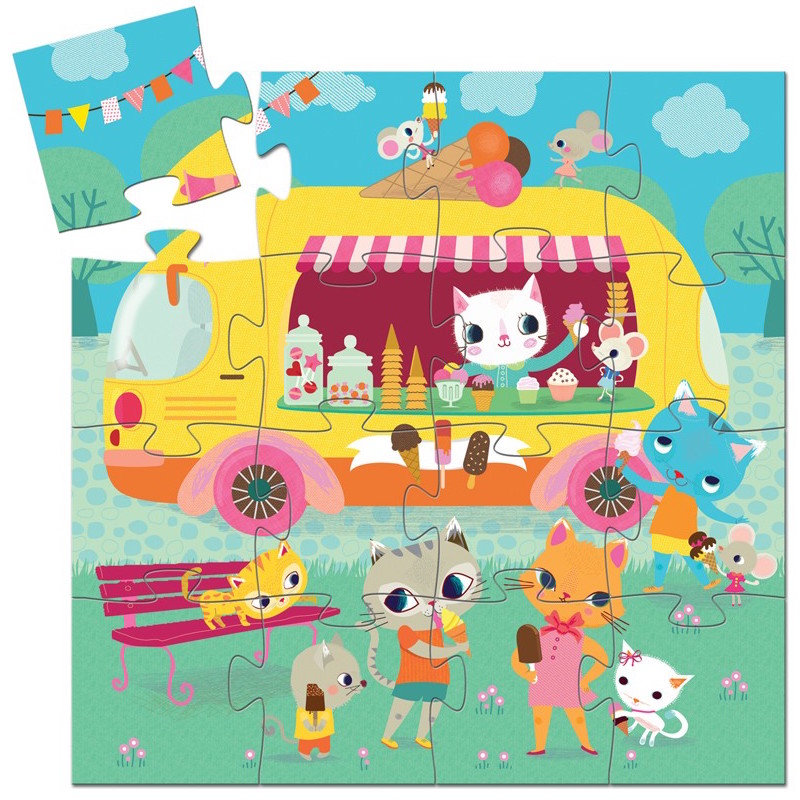 Puzzle Eiswagen 16 Teile Djeco