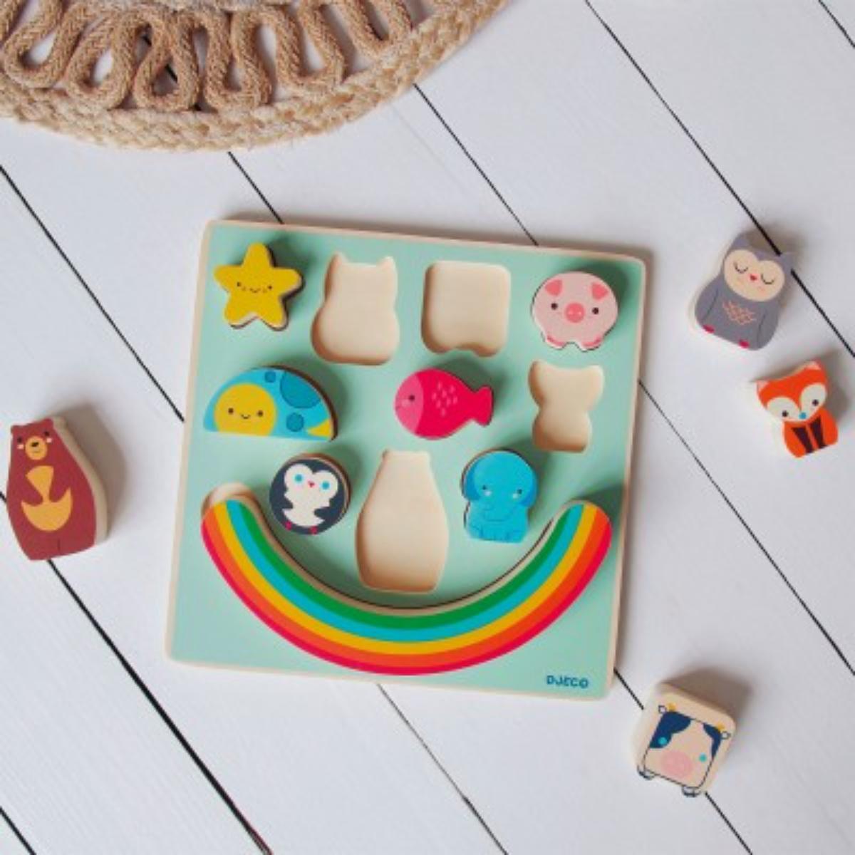 Puzzles Relief Puzz & Boom Rainbow Djeco