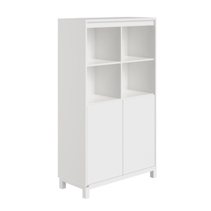 Regal 2 Ports links 4 Fächer nach oben offen OLLI Paidi weiß