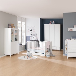 Regal 2 Ports links 4 Fächer nach oben offen OLLI Paidi weiß