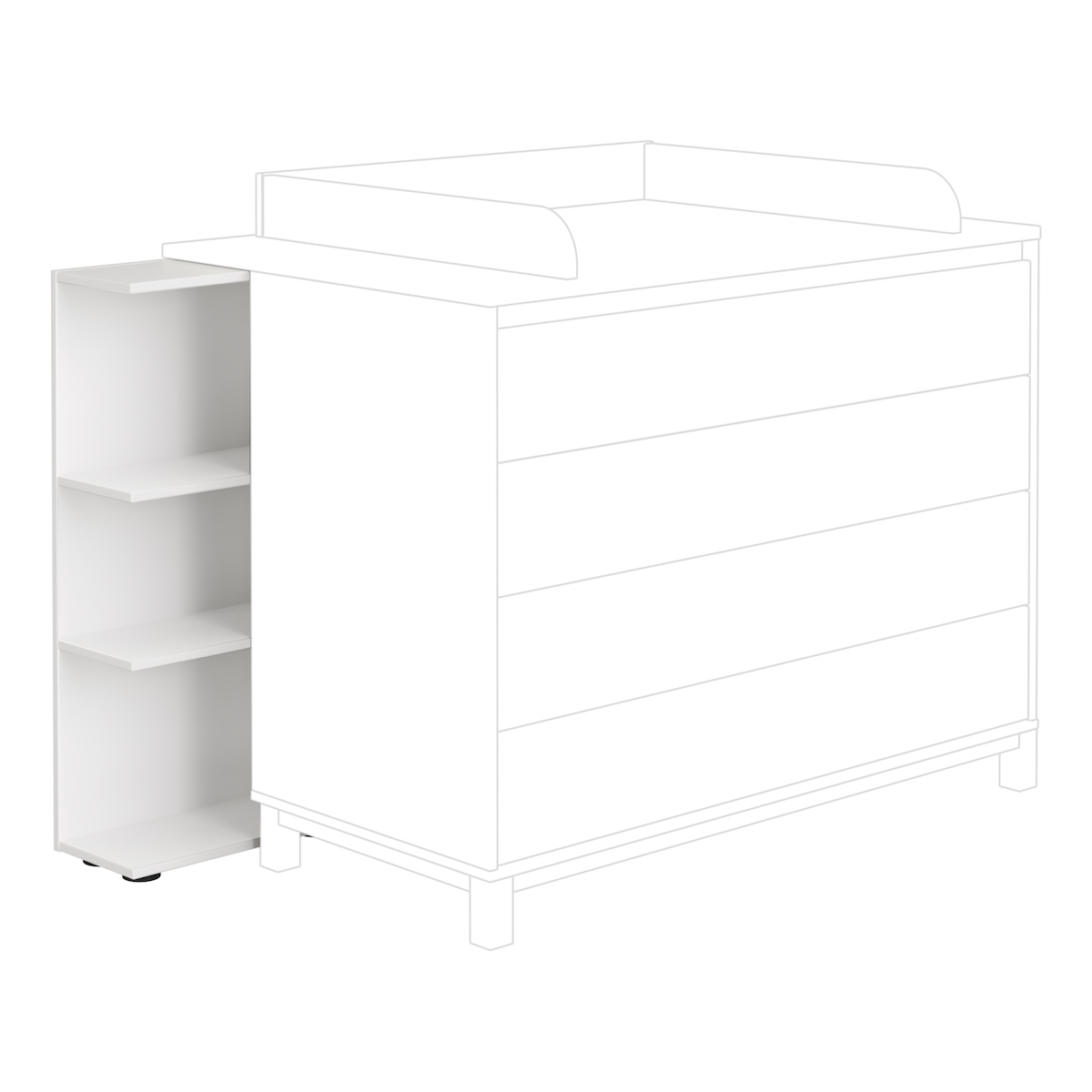 Regal für den Wohnbereich Commoden OLLI Paidi weiß