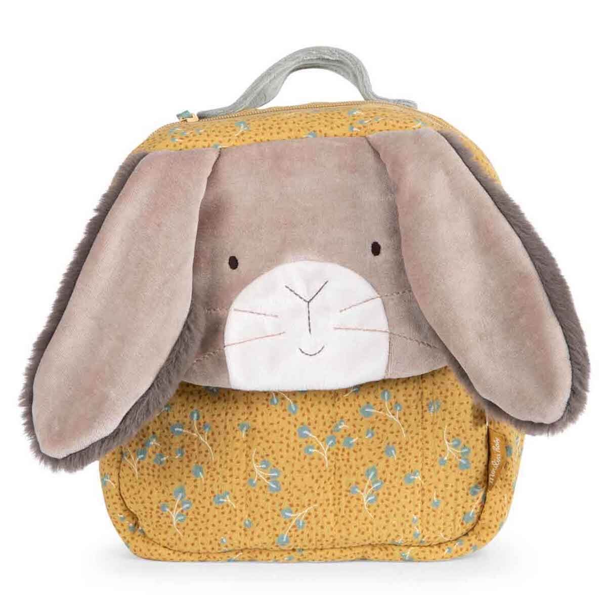 Rucksack Hase TROIS PETITS LAPINS Moulin Roty ocre