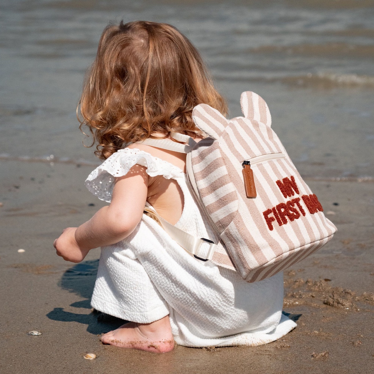 Rucksack MY FIRST BAG STREIFEN Childhome nunde Terracotta