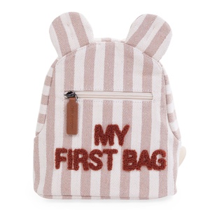 Rucksack MY FIRST BAG STREIFEN Childhome nunde Terracotta