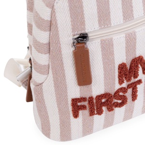 Rucksack MY FIRST BAG STREIFEN Childhome nunde Terracotta