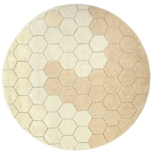 Runder Teppich 140cm HONEYCOMB Lorena Canals Golden