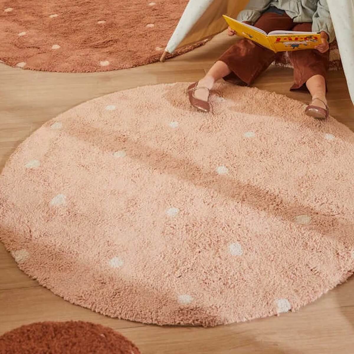 Runder Teppich DOT Ø140cm Lorena Canals Rosa