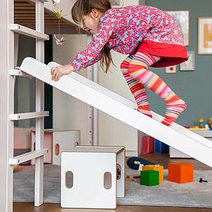 Rutsche Bettzusatz DESTYLE de Breuyn Buche massiv weiß gebeizt-lackiert