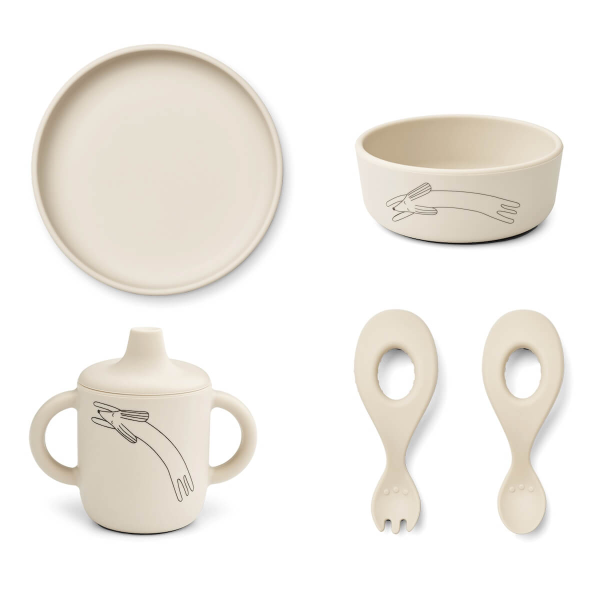 Ryle Printed Tableware Set Liewood Dog sandy Drop 1/24