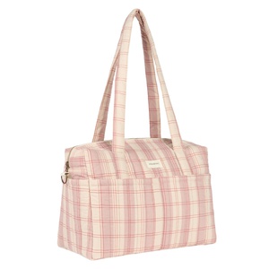 Sac pour poussette Stories Édition limitée 40 x 30 x 25 cm powder red checks Nobodinoz