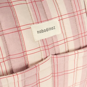 Sac pour poussette Stories Édition limitée 40 x 30 x 25 cm powder red checks Nobodinoz
