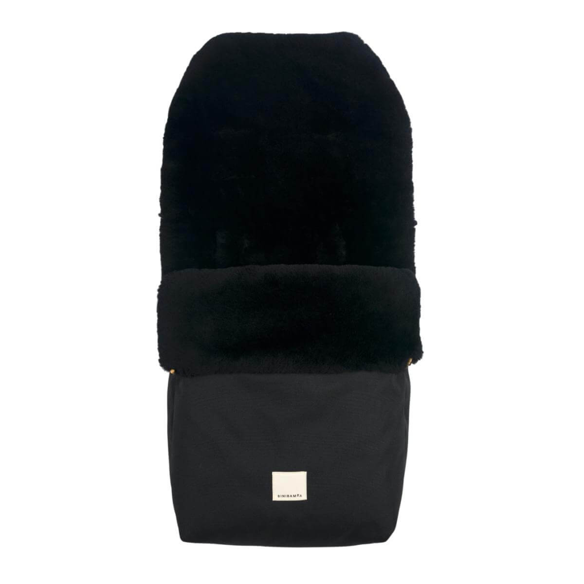 Schaffell-Fußsack PUFFMUFF Binibamba black black