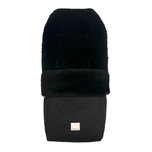 Schaffell-Fußsack PUFFMUFF Binibamba black black
