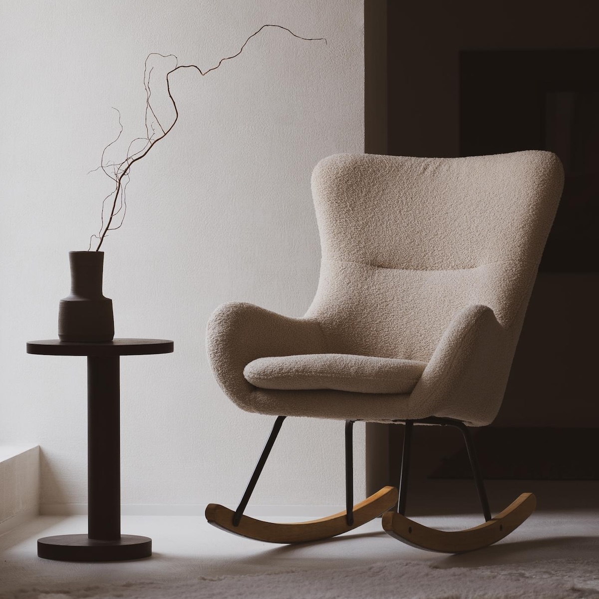 Schaukelstuhl Basic Quax Bouclé Sheep Beige