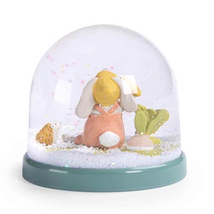 Schneekugel TROIS PETITS LAPINS Moulin Roty