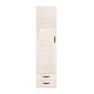 Schrank 1 Tür 2 Regalböden 50cm Lifetime weiß gekalkt