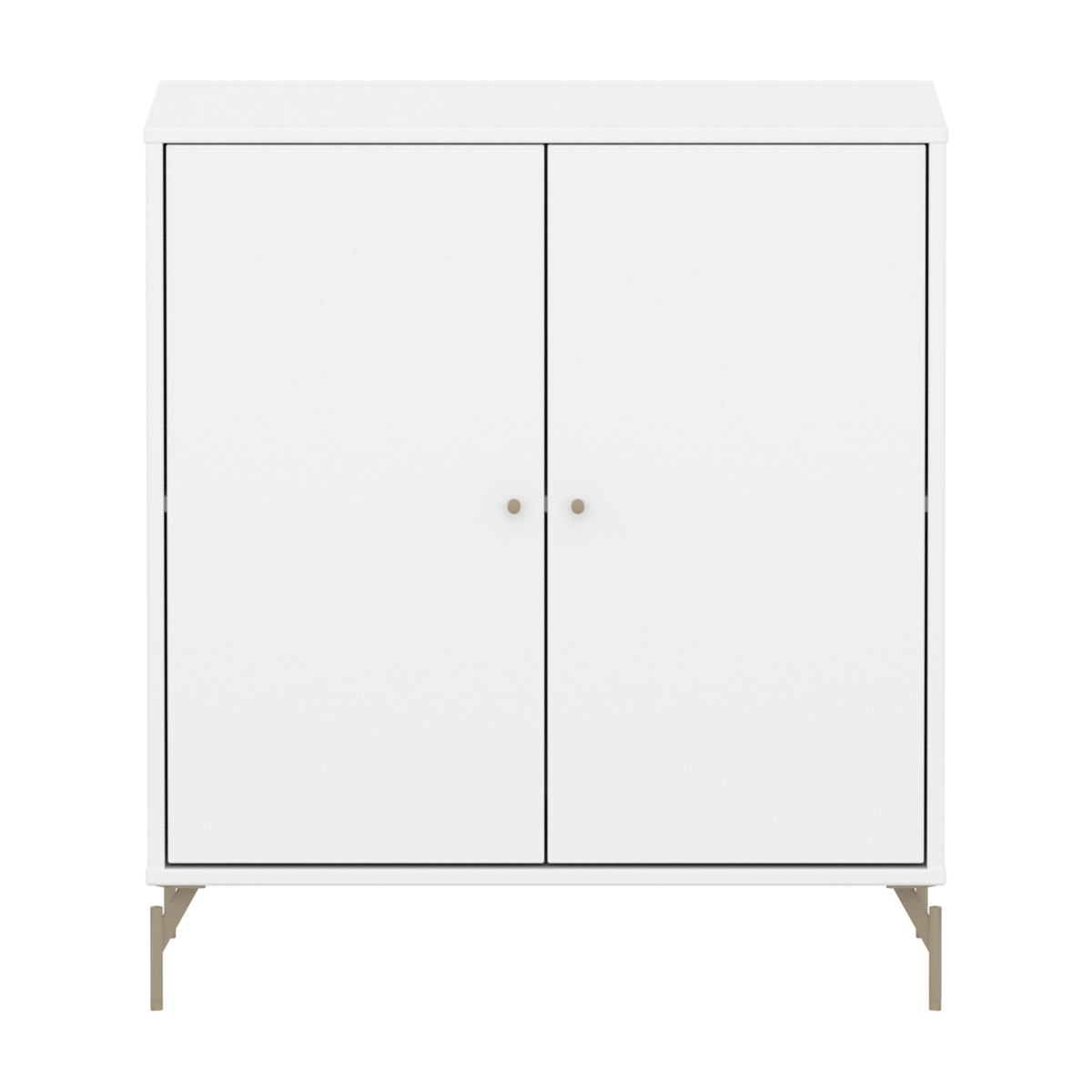 Schrank 2 Türen mit Fuß SAGA Flexa weiß oat