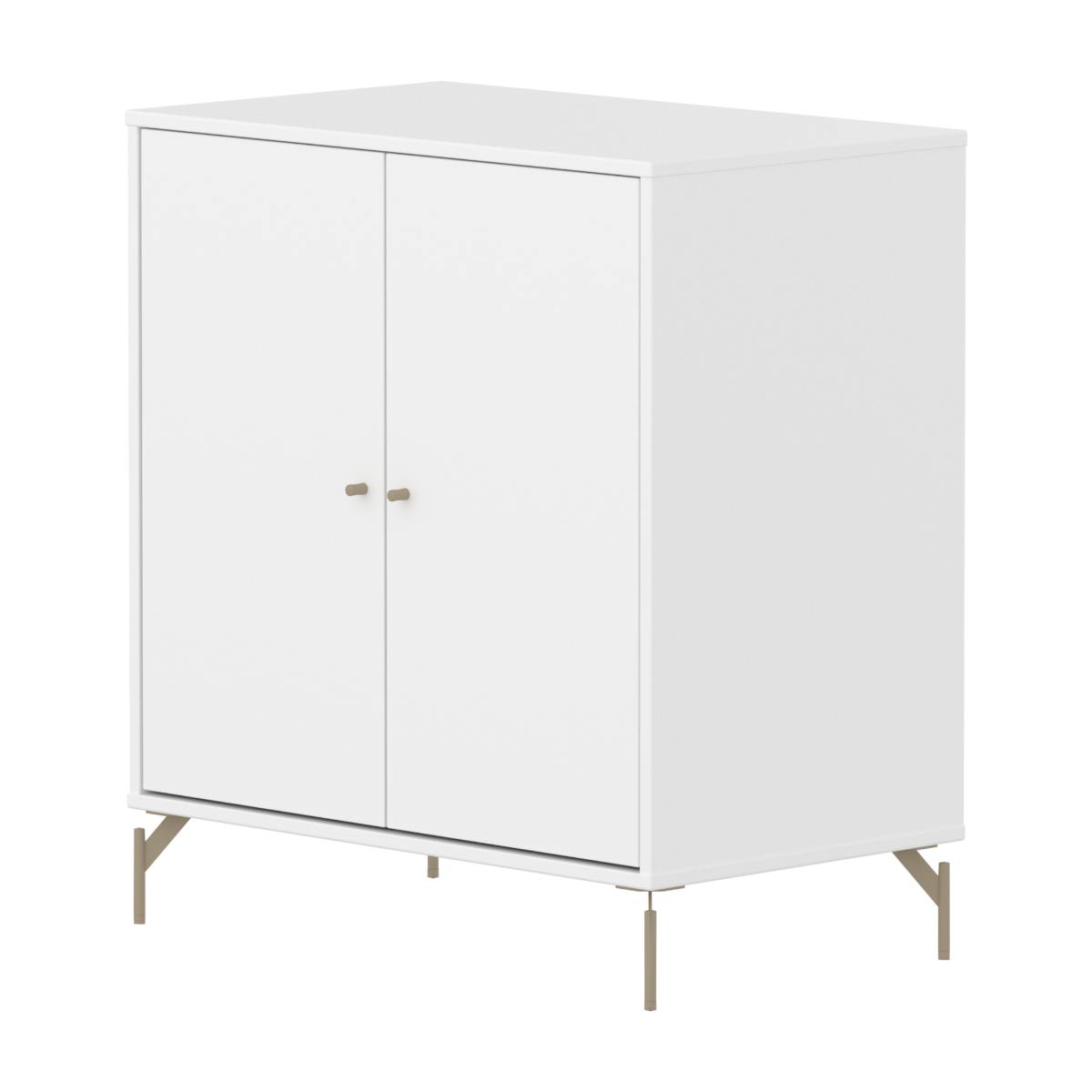 Schrank 2 Türen mit Fuß SAGA Flexa weiß oat