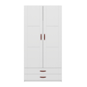 Schrank 2 Türen Regale und Schubladen 100cm Lifetime weiß