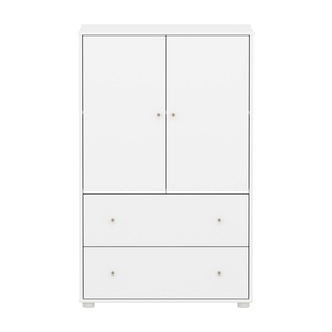 Schrank 2 Türen und 2 Schubladen SAGA Flexa weiß oat