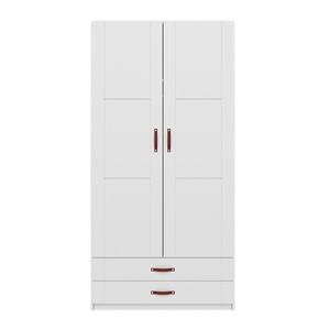 Schrank 2 Türen und Schubladen 100cm Lifetime weiß gekalkt
