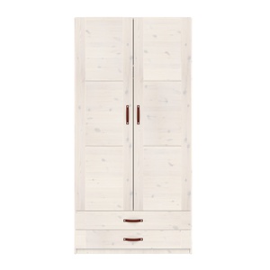 Schrank 2 Türen und Schubladen 100cm Lifetime weiß