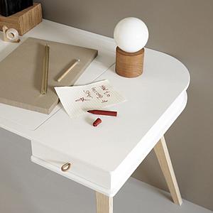 Schreibtisch 72,6cm WOOD Oliver Furniture weiß-Eiche