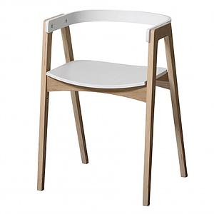 Schreibtisch-Stuhl 66cm WOOD Oliver Furniture weiß-Eiche