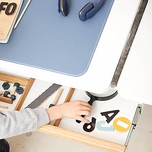 Schublade mit Fächern MOBY Flexa weiß-natur