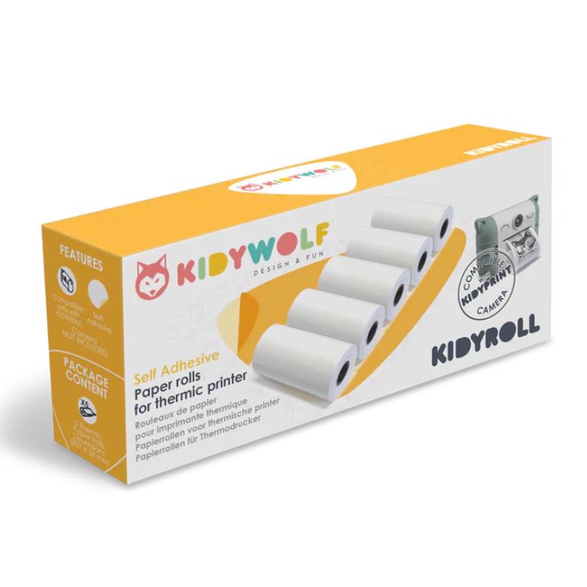 Selbstklebende Nachfüllrollen KIDYROLL Kidywolf