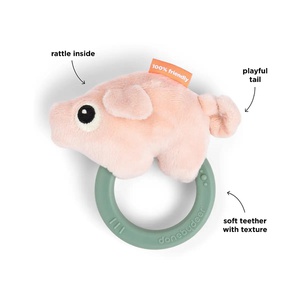 Sensory rattle w/teether Pigee Done by deer Colour mix