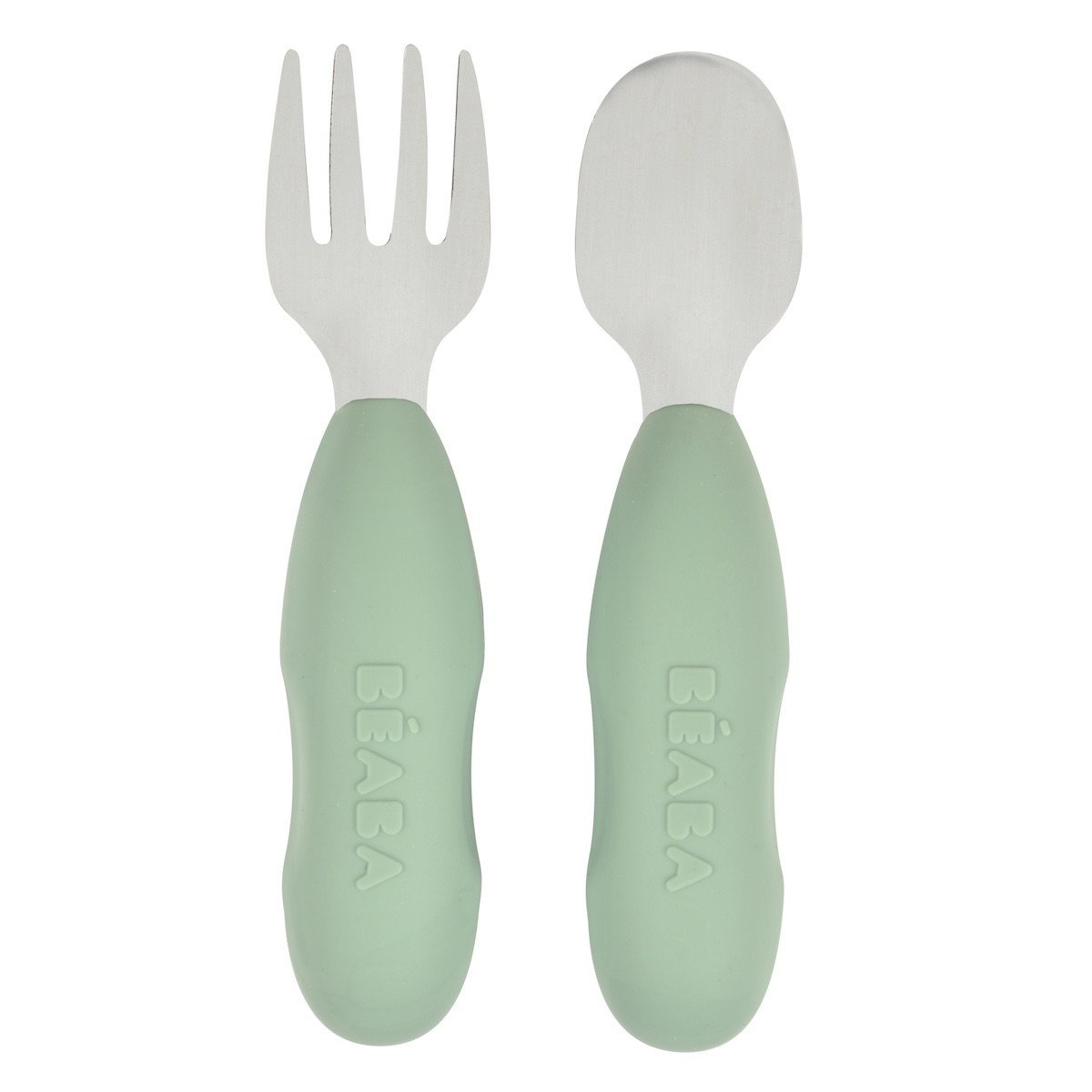 Set mit 2 Deckeln aus rostfreiem Stahl Beaba grün