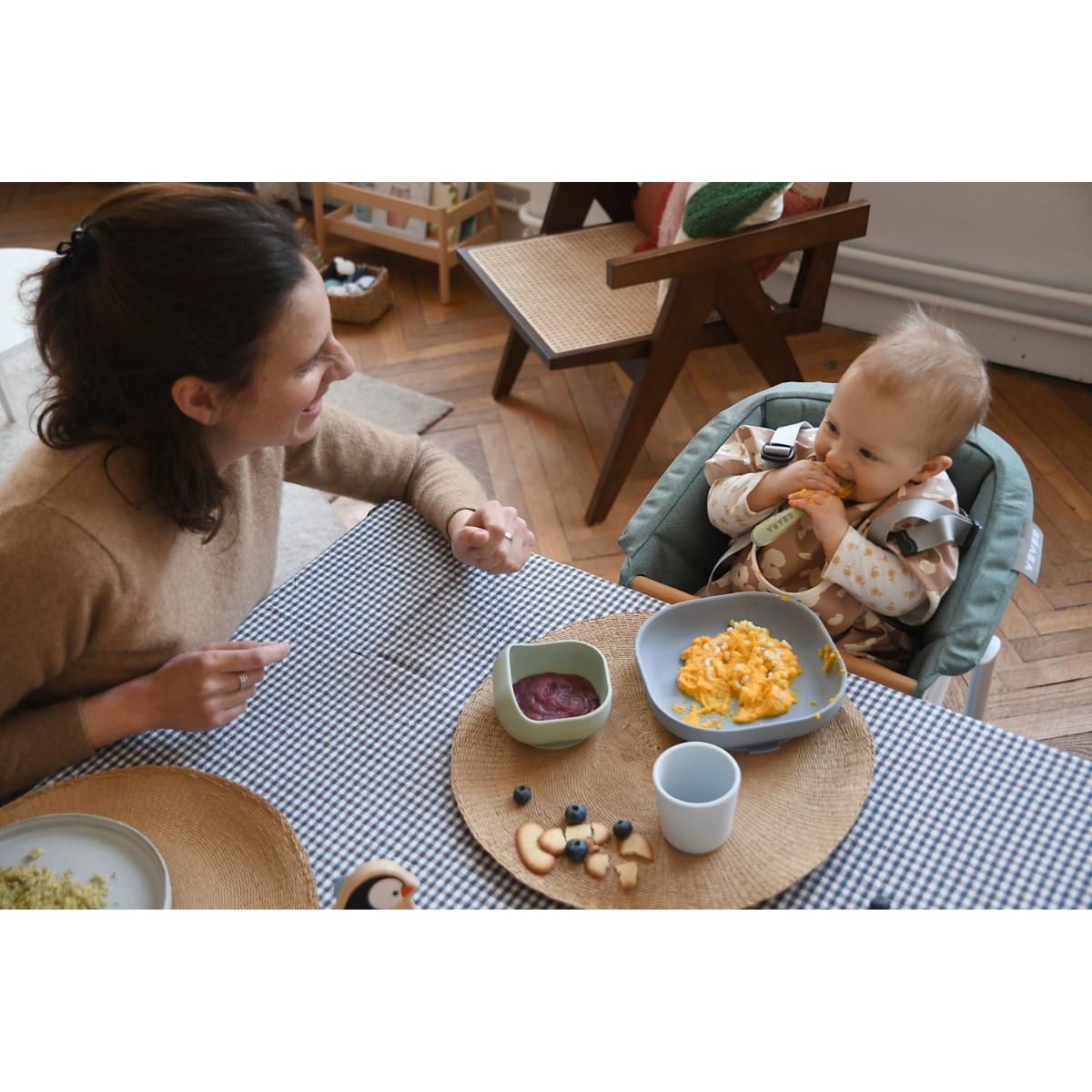 Set repas 4pc silicone Beaba Galet