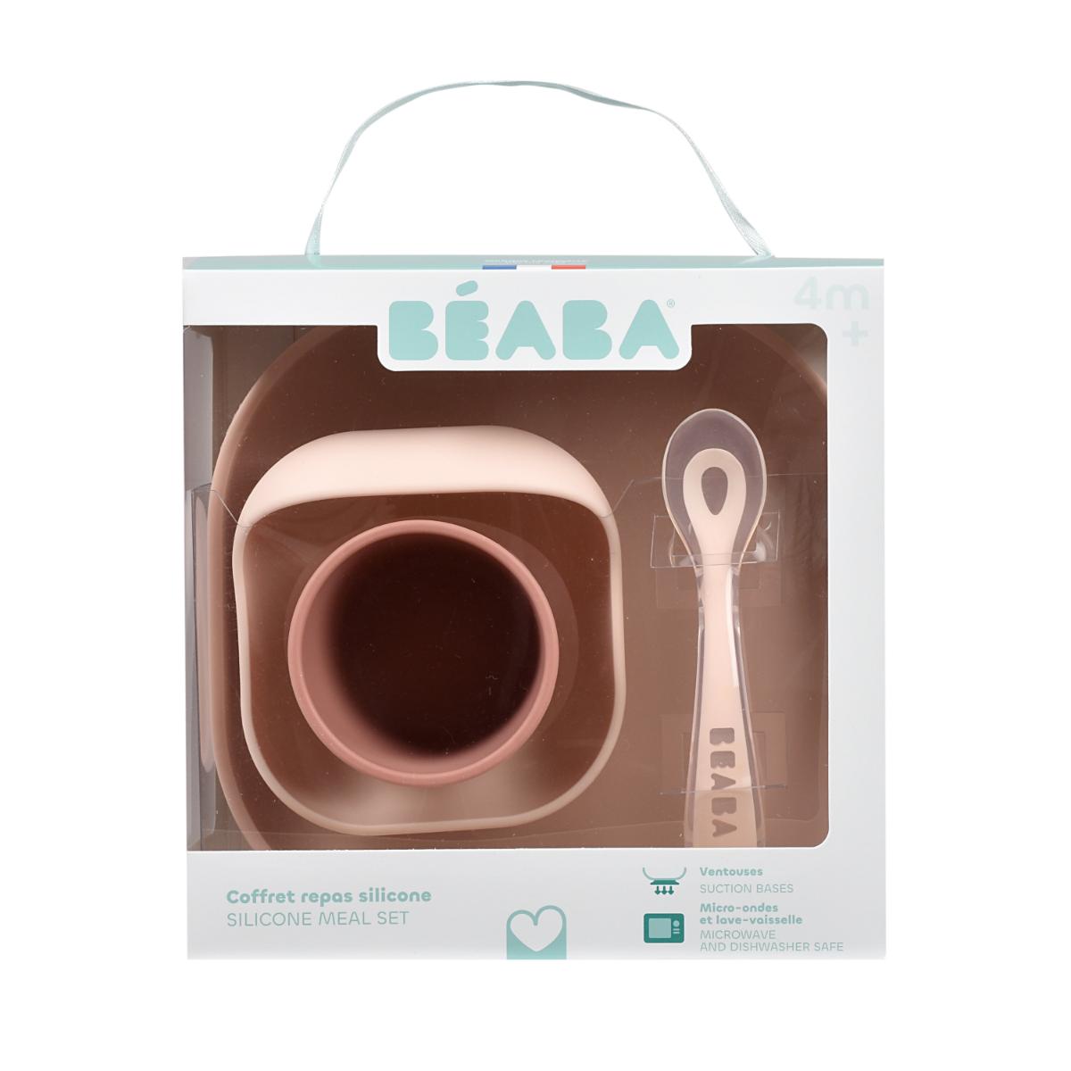 Set vaisselle silicone 4 pièces Beaba Barbe à papa