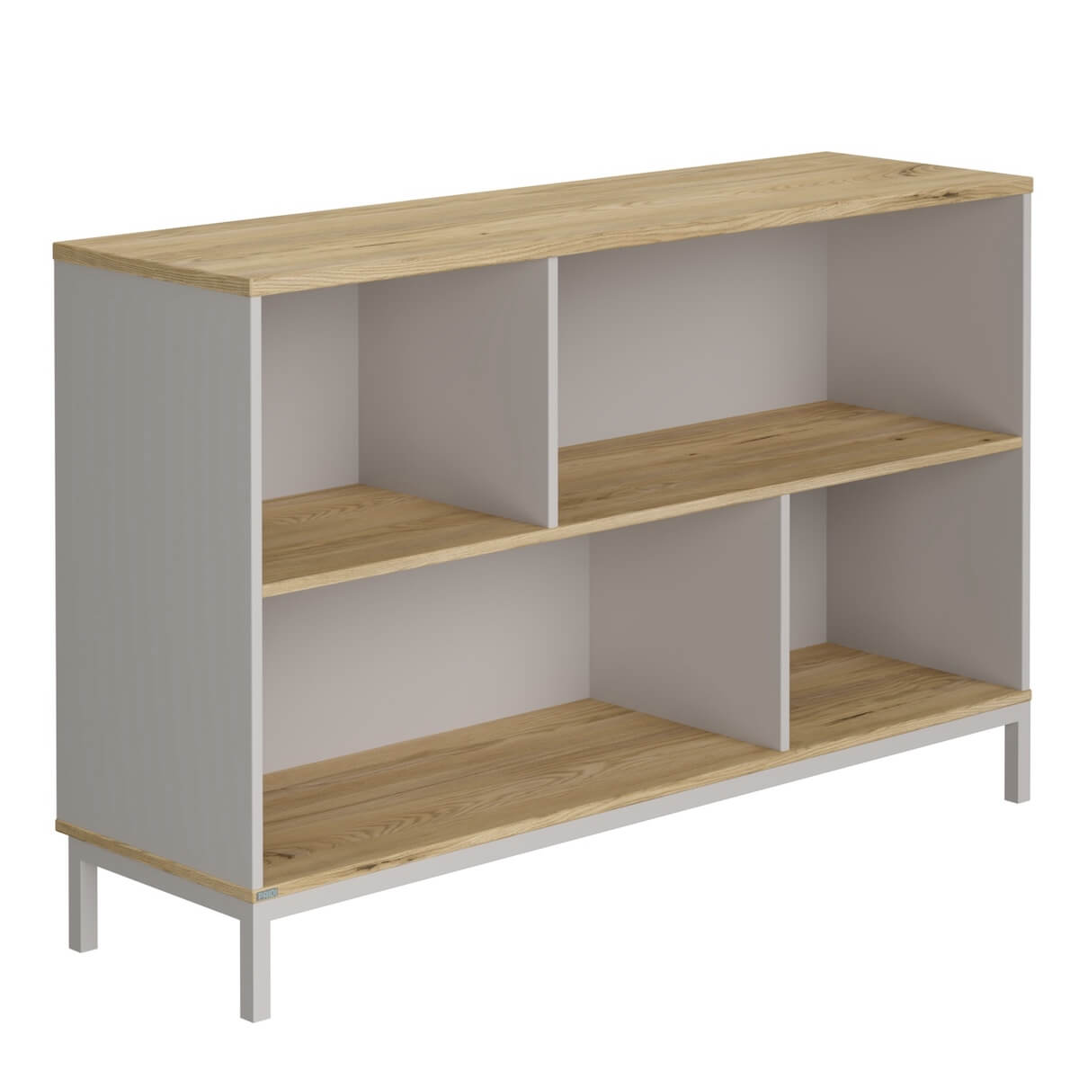 Sideboard 4 offene Fächer BENNE Paidi Eiche Montana Schiefergrau