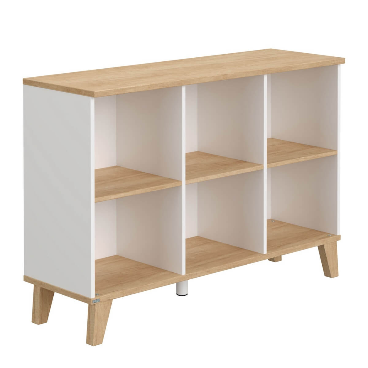 Sideboard 6 offene Fächer OSCAR Paidi Eiche Nebraska / weiß