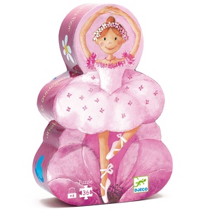 Silhouetten-Puzzle-36Stück DIE BALLERIN MIT DER BLUMENBLUME Djeco